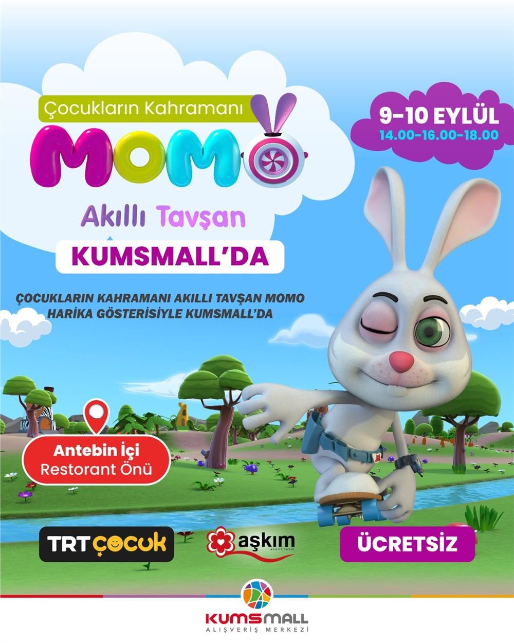 Akıllı tavşan Momo, KumsMall AVM’ye geliyor