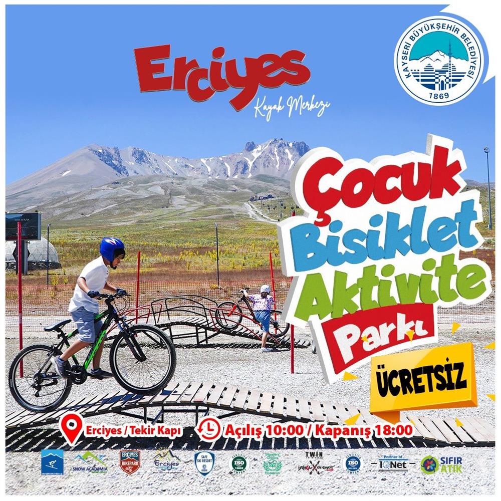 Büyükşehir, Erciyes’te çocuk bisiklet ve aktivite parkı sezonunu açtı