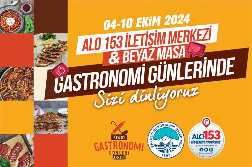 Alo 153 ve Beyaz Masa, Gastronomi Günleri'nde vatandaşı dinleyecek