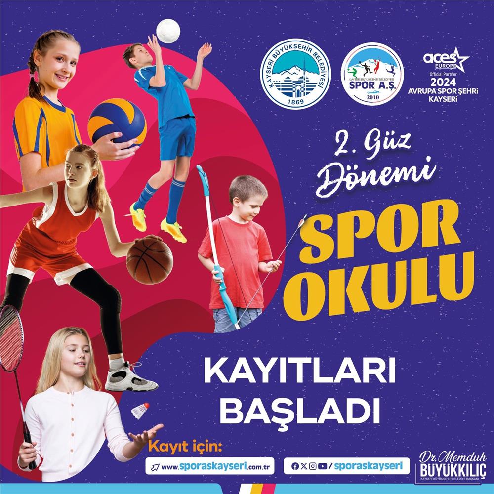 Spor AŞ'nin 2'inci güz dönemi spor okulu kayıtları başladı